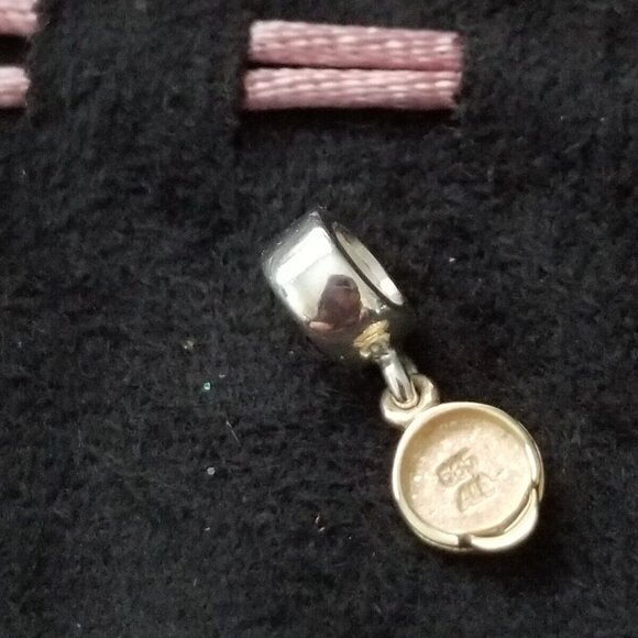 PANDORA *RETIRED* Sterling Silver & 14k Gold Danish/Graduation Cap 790118 - Picture 9 of 12